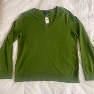 Banana Republic Olive V-Neck Sweater